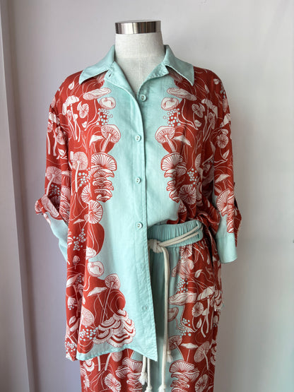 Sunset Lover 'Mushroom Utility' shirt ~ size 12