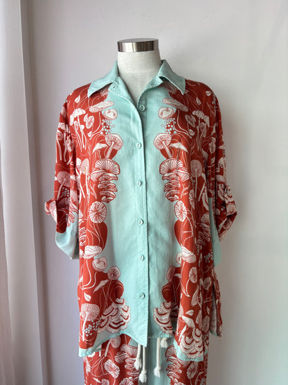 Sunset Lover 'Mushroom Utility' shirt ~ size 12