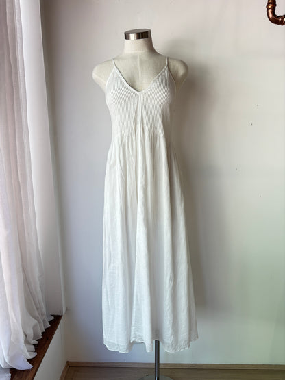 Sir the Label white pintuck midi dress ~ size 1 (au 8)