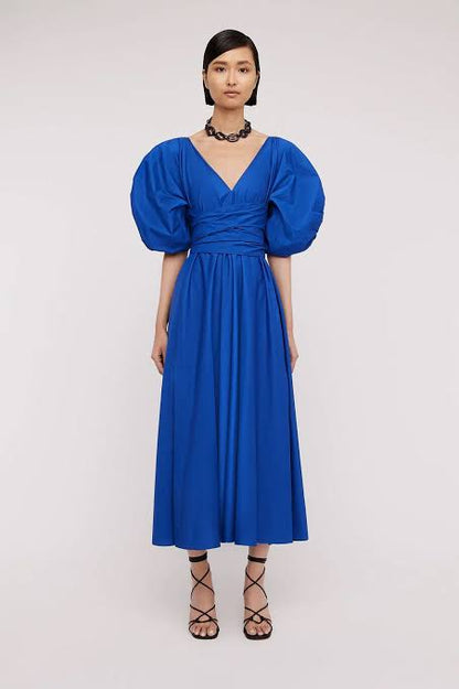 Scanlan Theodore 'Parachute Gather Sleeve' midi dress ~ size au 6