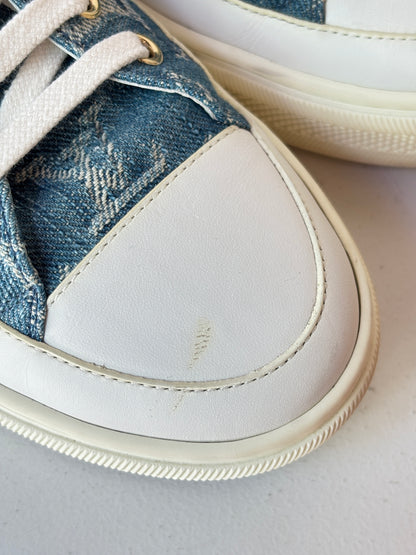 Louis Vuitton 'Steller' denim mongram sneakers ~ size 36